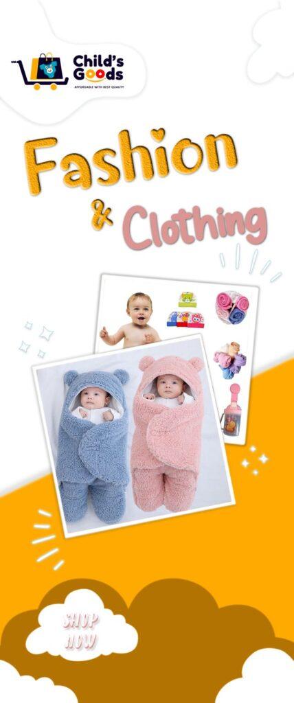 A newborn baby fashion and clothing credit by Childsgoods