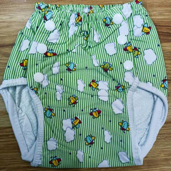 Washable & Adjustable Cloth Diaper with pad/napi - (2pcs) - Image 2