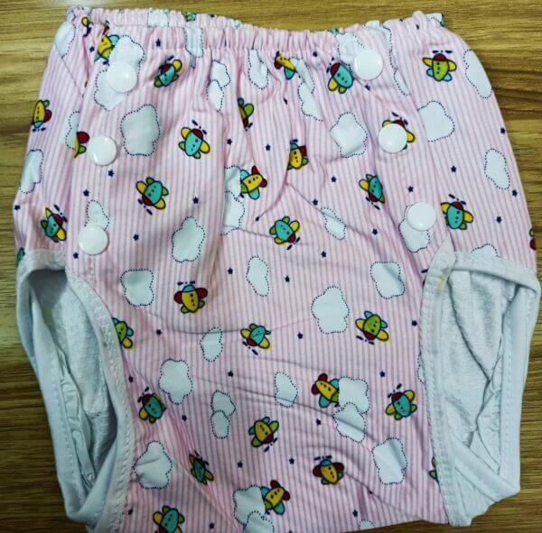 Washable & Adjustable Cloth Diaper with pad/napi - (2pcs) - Image 3
