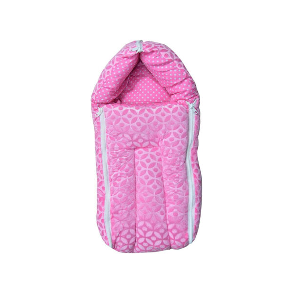 Baby Velvet Carry Bed (Pink) - Image 2