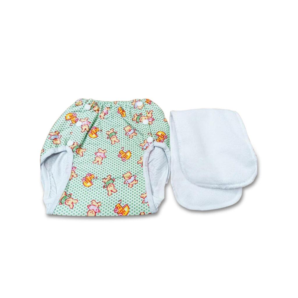 Washable & Adjustable Cloth Diaper with pad/napi - (2pcs)